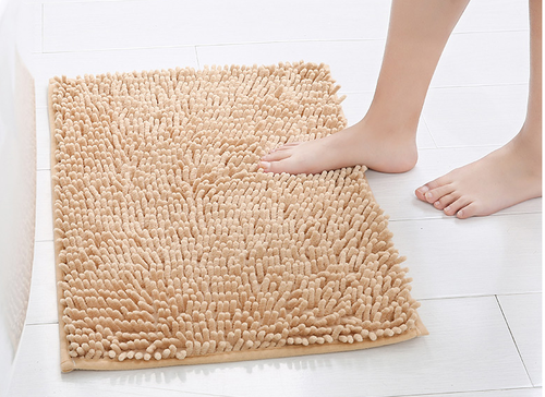 Microfiber Bath Rugs Bathroom Shower Rug Washable AntiSlip Soft Microfiber Chenille Floor Bath Mat