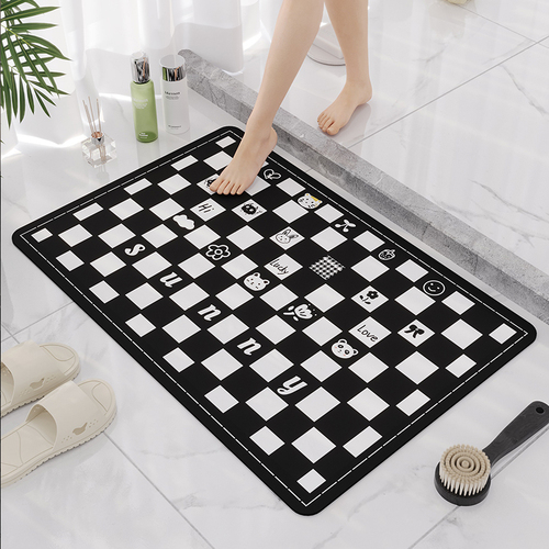 Bathroom Mat Set Bath Mats Non Slip Absorbs Water Quickly Drying Mat