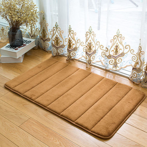 Bath Soft Microfiber Bathroom Rugs Non Slip Absorbent Bathroom Rug Carpet Rubber Backing Bath Mat