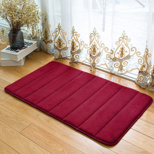 Bath Soft Microfiber Bathroom Rugs Non Slip Absorbent Bathroom Rug Carpet Rubber Backing Bath Mat