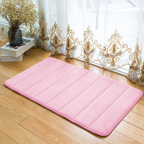 Bath Soft Microfiber Bathroom Rugs Non Slip Absorbent Bathroom Rug Carpet Rubber Backing Bath Mat