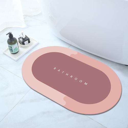 Super Absorbent Bath Mat Quick Drying Bathroom Rug Non-Slip Entrance Doormat Toilet Carpet Bathroom Mat