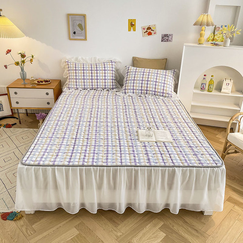 New Popular milk velvet quilted bed mattress decorate home Bed Skirt