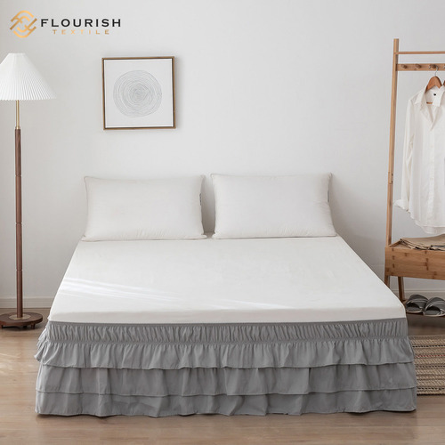 Flourish / High Quality new design Bed Skirt  Fitted Sheet Bed Skirt for hotel and home