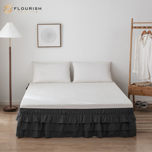 Flourish / High Quality new design Bed Skirt  Fitted Sheet Bed Skirt for hotel and home