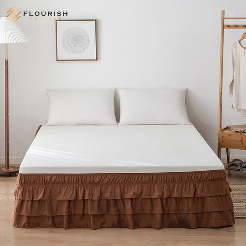 Flourish / High Quality new design Bed Skirt  Fitted Sheet Bed Skirt for hotel and home