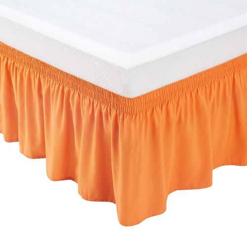 Elastic Dust Ruffles 85GSM 100% Polyester Fabric Easy Fit Wrinkle & Fade Resistant Bed Skirt