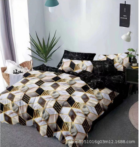 Luxury Digital Linen, Bedsheet Cartoon Printing Bedding Set Bed Sheet Set 100% Cotton microfiber Case bedding set lace b