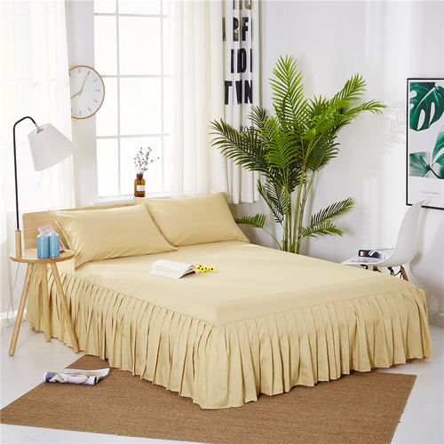 Sample Available Pleated Bed Skirt 90/120/150/180cm Size Bedspread Dust Cover Dustproof Breathable Mattress Pad Cover Sh