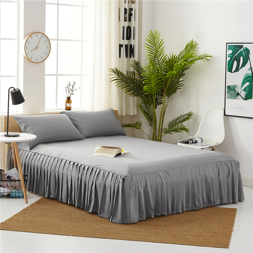 Sample Available Pleated Bed Skirt 90/120/150/180cm Size Bedspread Dust Cover Dustproof Breathable Mattress Pad Cover Sh