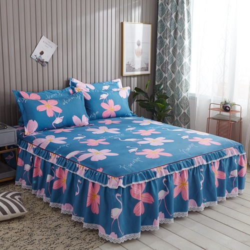   Design Flexible Hotel Use Lace Bed Skirt Queen Size