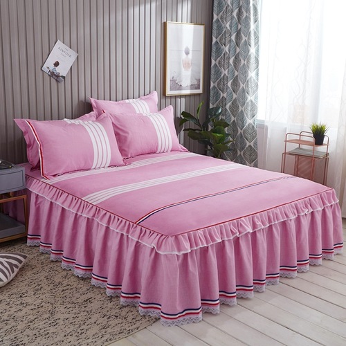   Design Flexible Hotel Use Lace Bed Skirt Queen Size