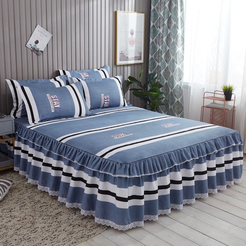   Design Flexible Hotel Use Lace Bed Skirt Queen Size