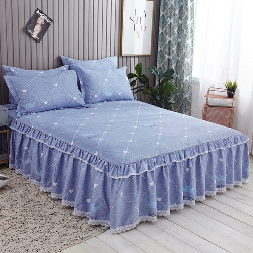   Design Flexible Hotel Use Lace Bed Skirt Queen Size