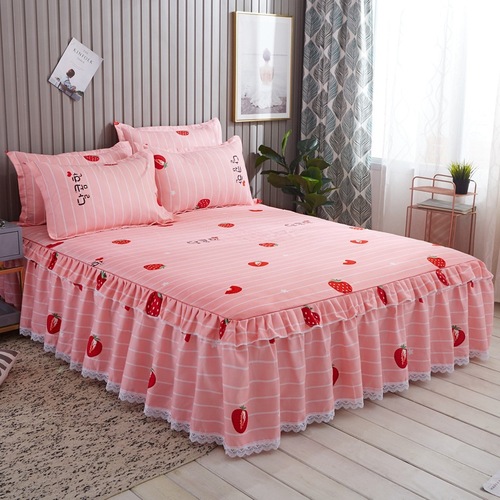   Design Flexible Hotel Use Lace Bed Skirt Queen Size