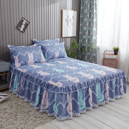   Design Flexible Hotel Use Lace Bed Skirt Queen Size