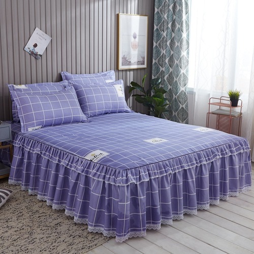   Design Flexible Hotel Use Lace Bed Skirt Queen Size