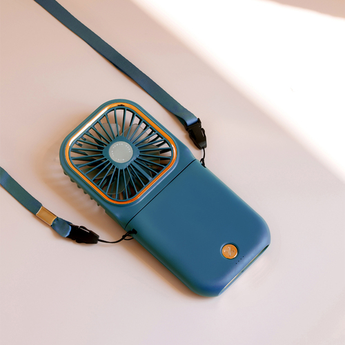 Original Manu Rechargeable 3000mAh Handfan Mini USB Portable Folding Stand Cooler Fan Car Air Conditioner Cooling