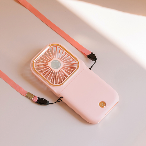 Original Manu Rechargeable 3000mAh Handfan Mini USB Portable Folding Stand Cooler Fan Car Air Conditioner Cooling