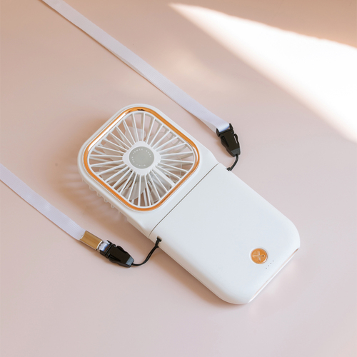 Original Manu Rechargeable 3000mAh Handfan Mini USB Portable Folding Stand Cooler Fan Car Air Conditioner Cooling