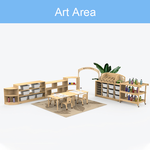 XIHA Children Library Home Furniture Acoustic Learning Tree Bookshelf For Childcare Daycare Shelves Reading Corner Room