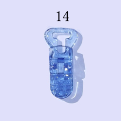  Cuten 10 mm Transparent Colored Plastic  Clips Eco-Friendly baby Plastic Pacifier dummy holder clips 250PCS/ba