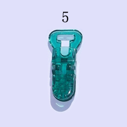 Cuten 10 mm Transparent Colored Plastic  Clips Eco-Friendly baby Plastic Pacifier dummy holder clips 250PCS/ba