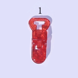  Cuten 10 mm Transparent Colored Plastic  Clips Eco-Friendly baby Plastic Pacifier dummy holder clips 250PCS/ba