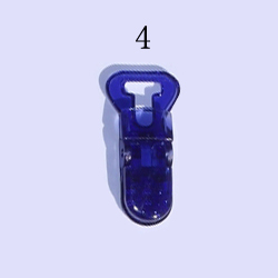 Cuten 10 mm Transparent Colored Plastic  Clips Eco-Friendly baby Plastic Pacifier dummy holder clips 250PCS/ba