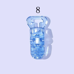  Cuten 10 mm Transparent Colored Plastic  Clips Eco-Friendly baby Plastic Pacifier dummy holder clips 250PCS/ba