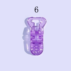  Cuten 10 mm Transparent Colored Plastic  Clips Eco-Friendly baby Plastic Pacifier dummy holder clips 250PCS/ba