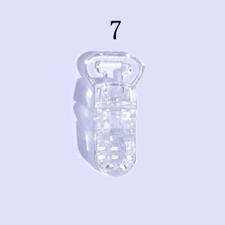  Cuten 10 mm Transparent Colored Plastic  Clips Eco-Friendly baby Plastic Pacifier dummy holder clips 250PCS/ba