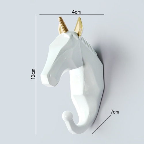 Hooks & Rails Hook Home Decoration Hanging Key Wall Coat Multi-functional Animal Free Punch Head American Hanging Hook H