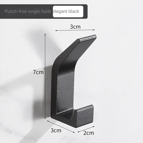 Metal Vintage Double Towel Coat Hook Wall Mount Black Coat Aluminum Hooks