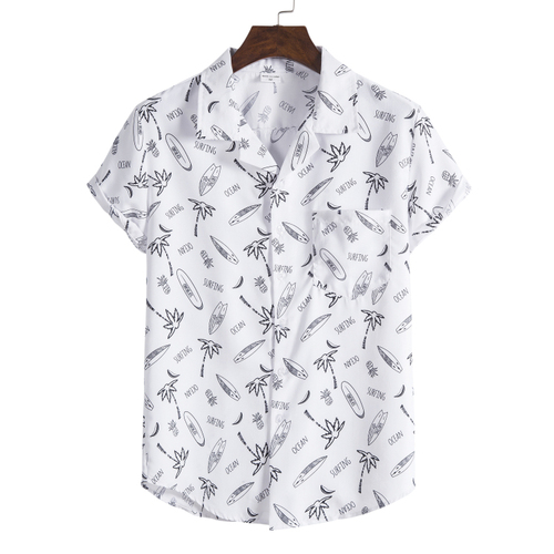 XH10 summer plus size men's short sleeve shirts