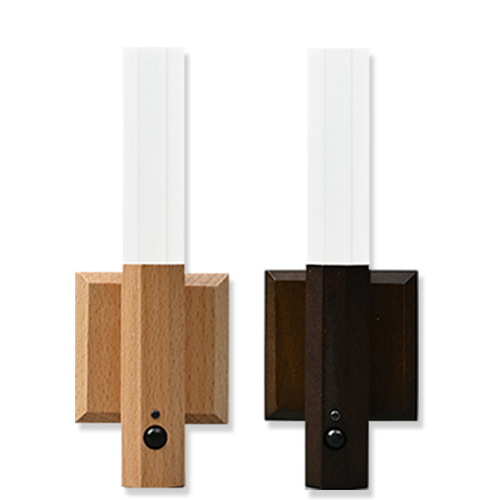wood motion sensor led night light Magnet body sensor wooden hallway night light USB rechargeable led stairway night lig
