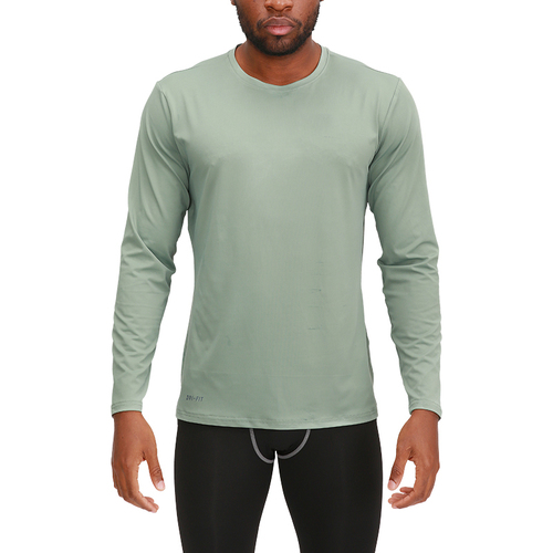 2020 New Plain Long Sleeve Sports Fitness Running T Shirt   Workout Clothing Men