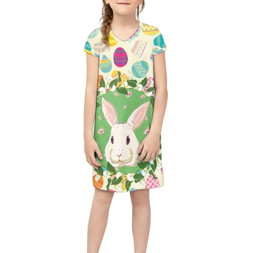 Kids Clothing Girls Party Dress 2023 Fashion New Style Clothes Short Skirt Traditional Polynesian Tattoo Design Short Sl