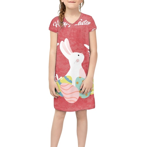 Kids Clothing Girls Party Dress 2023 Fashion New Style Clothes Short Skirt Traditional Polynesian Tattoo Design Short Sl