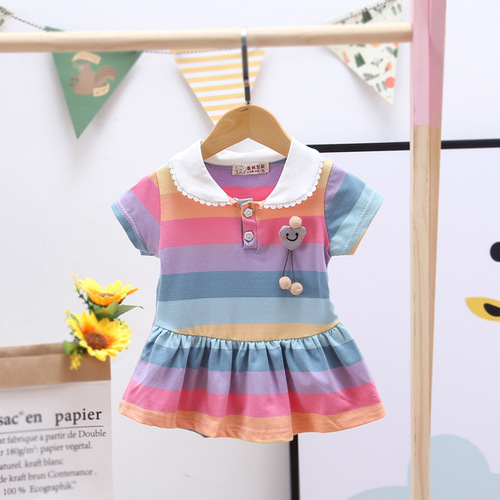 New style dress baby short sleeve cute princess style baby dress princess new born baby girl dresses