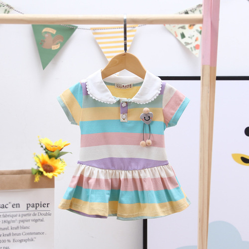 New style dress baby short sleeve cute princess style baby dress princess new born baby girl dresses