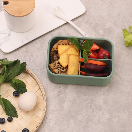 Silicone Bento Box for Kids Toddlers Microwave Dishwasher Freezer and Oven safe  Lunch Snack and Sandwich Food Container