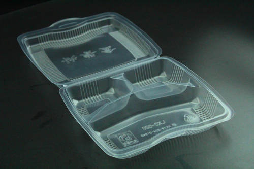 (LXD-028)Disposable one-piece three-compartment small box takeaway box  plastic packaging box food container