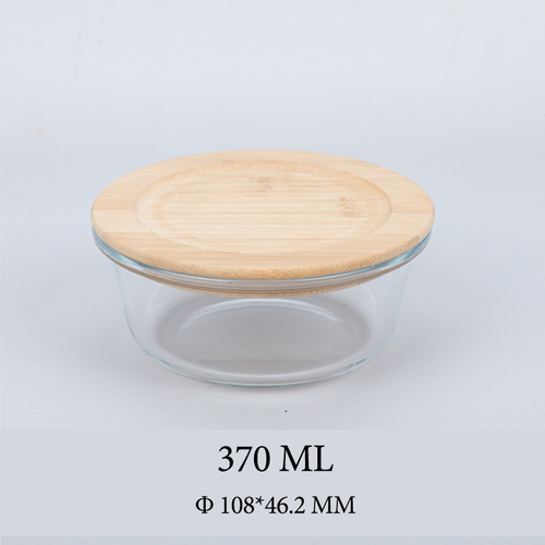 Hot Selling Glass Lunch Box Glass Food Container With Bamboo Lids