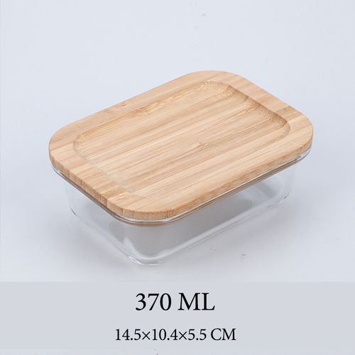 Hot Selling Glass Lunch Box Glass Food Container With Bamboo Lids