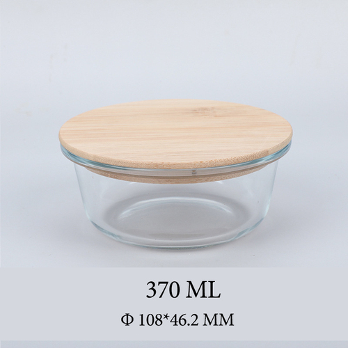 Hot Selling Glass Lunch Box Glass Food Container With Bamboo Lids