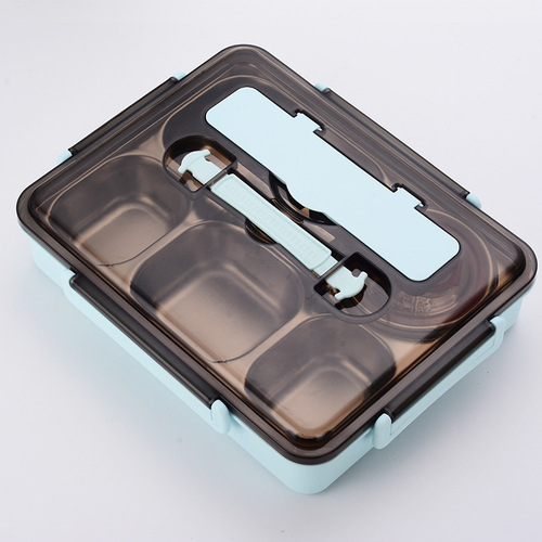 5 Compartment  Kids Divided food Containers Easy Open School Lunch Containers