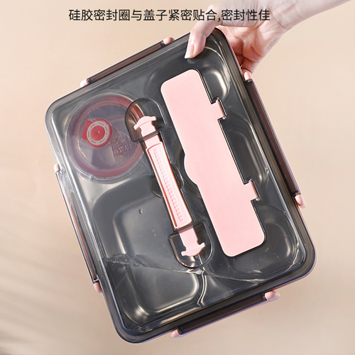 5 Compartment  Kids Divided food Containers Easy Open School Lunch Containers