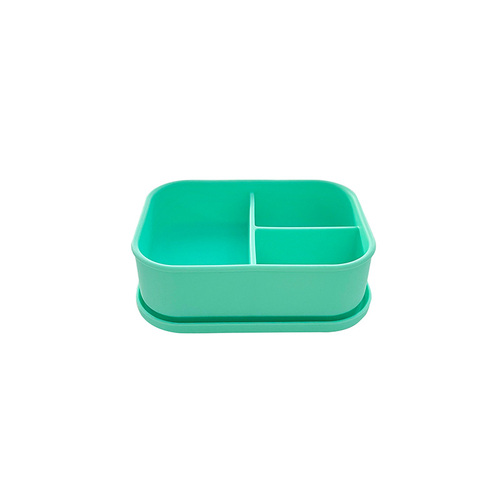 DUMO Hot Selling Food Grade Silicone food container Portable Kids Bento Box silicone bento lunch box With 3 Compartment
