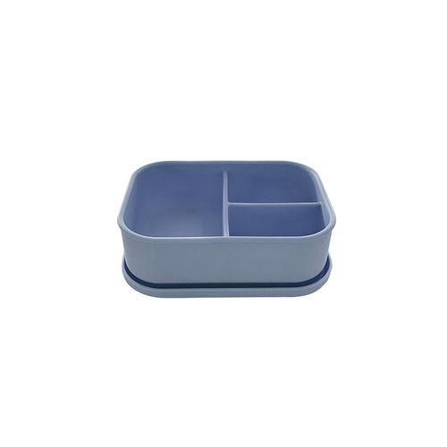 DUMO Hot Selling Food Grade Silicone food container Portable Kids Bento Box silicone bento lunch box With 3 Compartment
